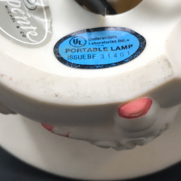 Vintage Charpente Michel & Co Ceramic Chubby Ballerina Night Light Lamp - Picture 9 of 14